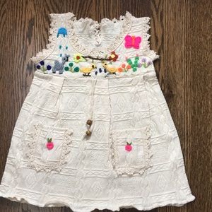 Peruvian cotton embroidered dress